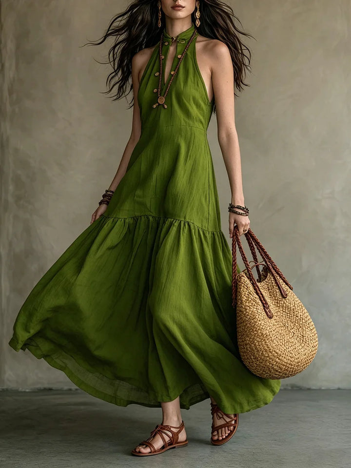 Ivy Elegant Ruffle Hem Maxi Dress