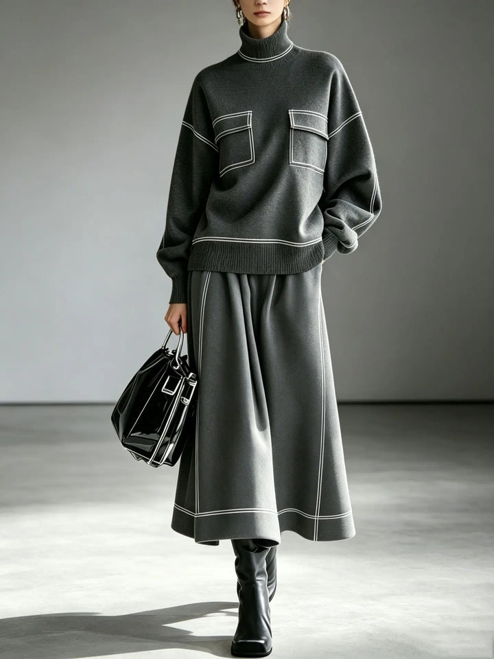 Maren Turtleneck Skirt Set