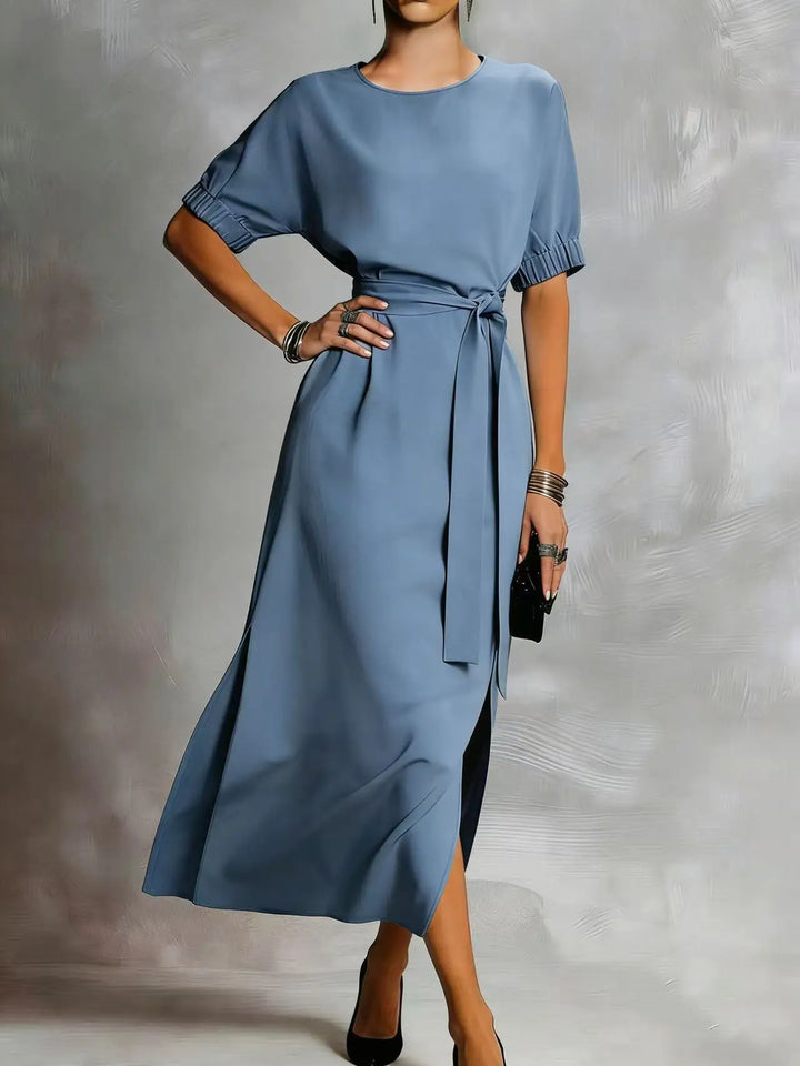 Laurel Casual Front Tie Everyday Midi Dress