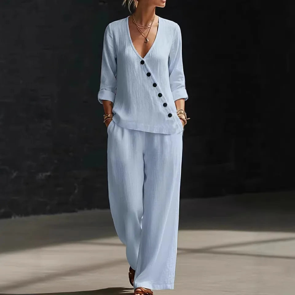 Ember Relaxed Wide Leg Pant Set