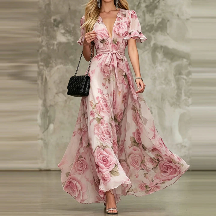 Jemma Floral Chiffon Maxi Dress