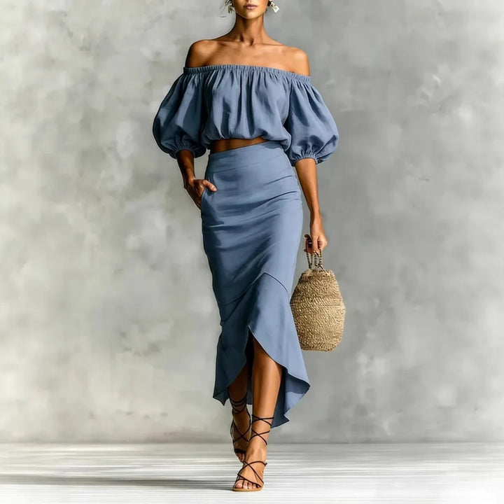 Blaire Off Shoulder Skirt Set