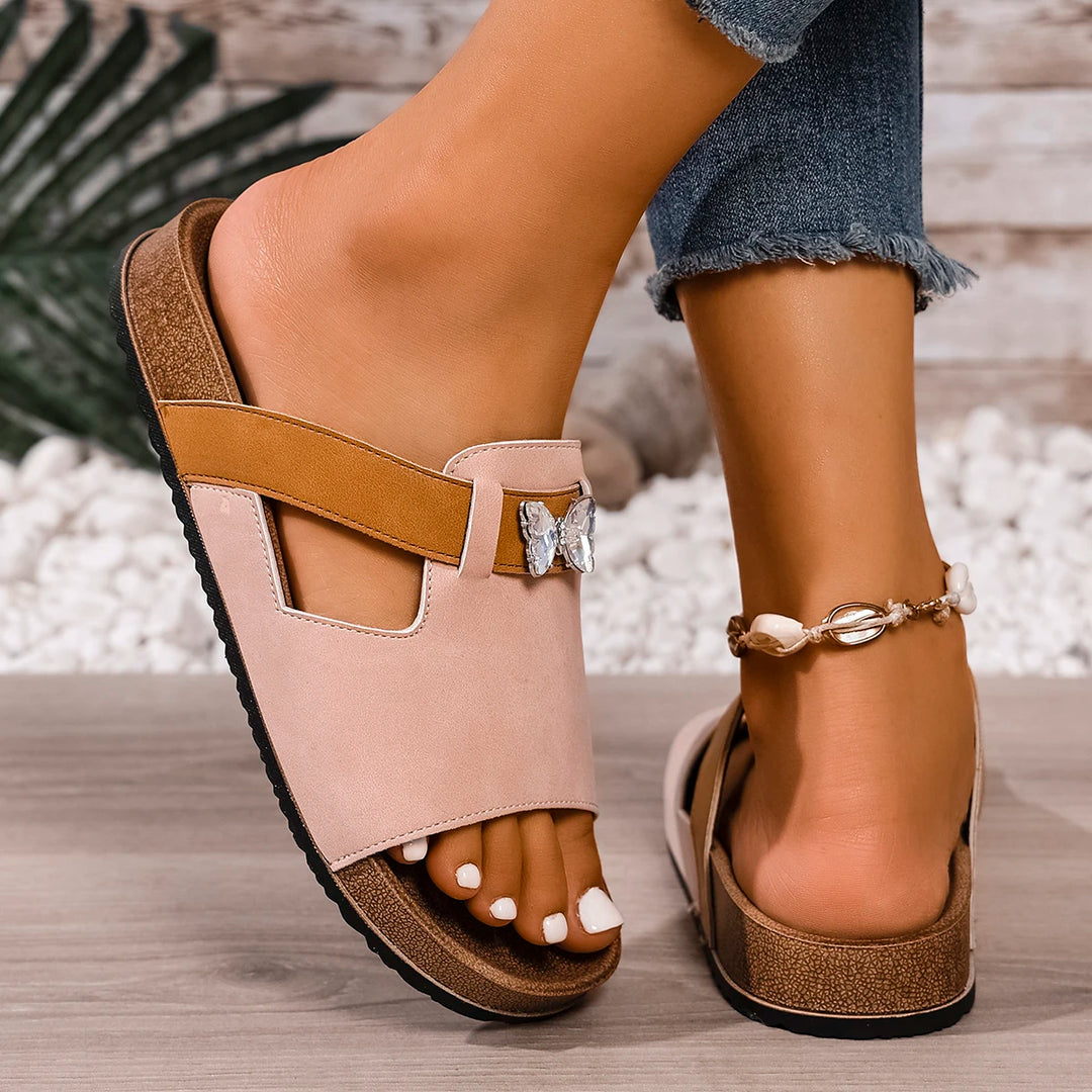 Eliza Cork Slide Sandals