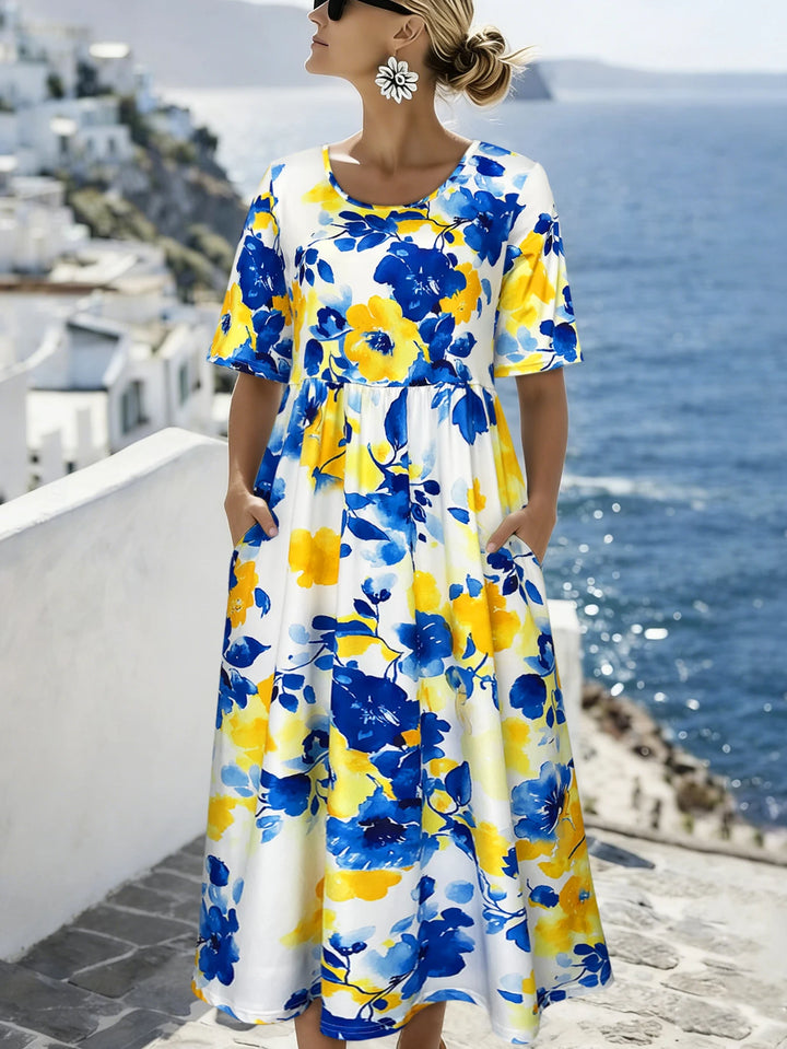 Maribel Floral Pocket Midi Dress