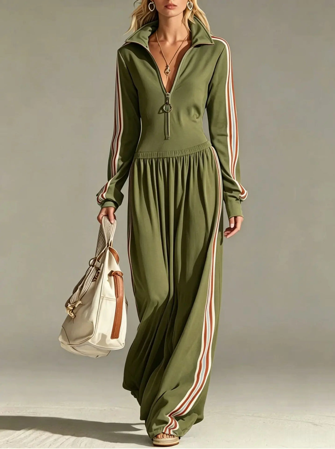 Aveline Activewear Stripe Jumpsuit