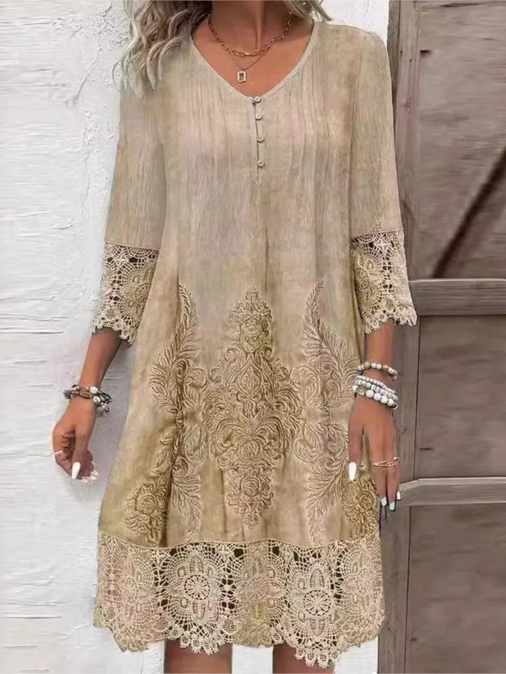 Rosalie Lace Trim Maxi Dress