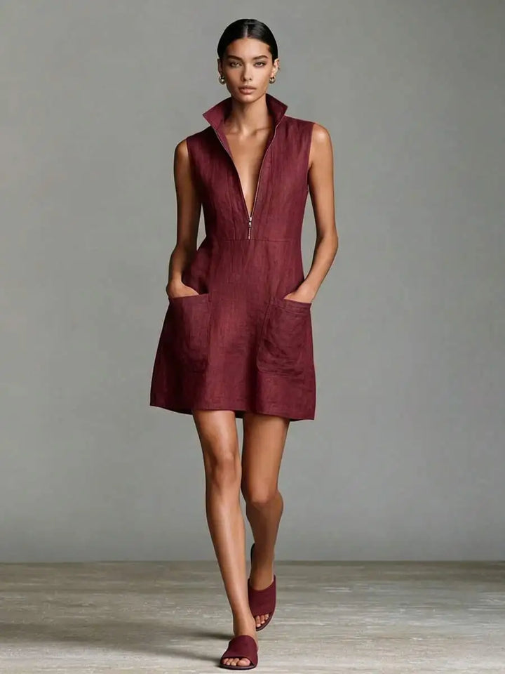 Reese Pocket Linen Mini Dress