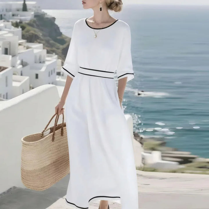 Amelie Contrast Trim Maxi Dress