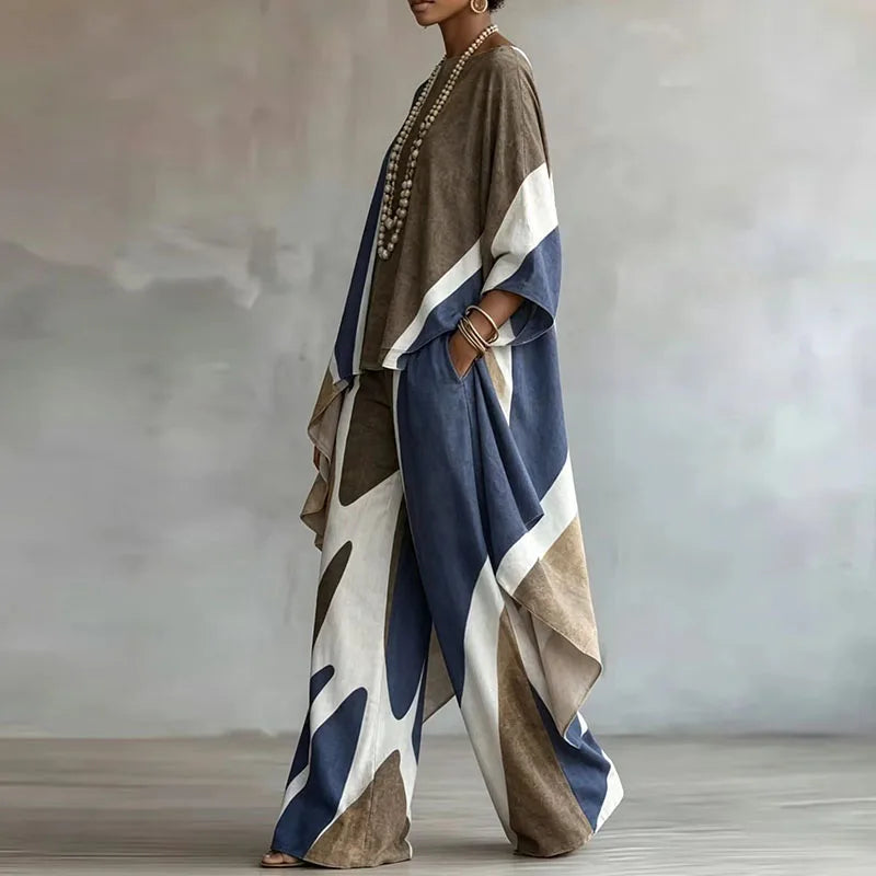 Solene Abstract Trouser Set