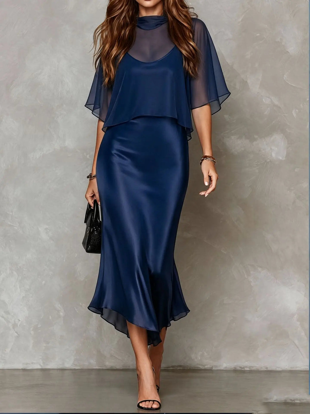 Valentina Satin Midi Dress Set