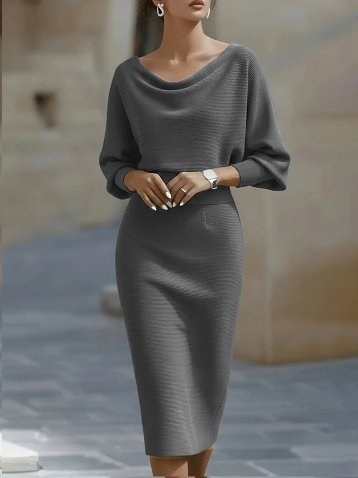 Eleanora Cowl Neck Midi Dress