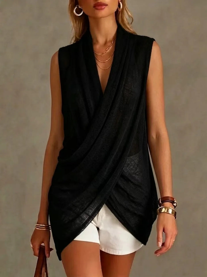 Darcy Casual Drape V Neck Matching Set
