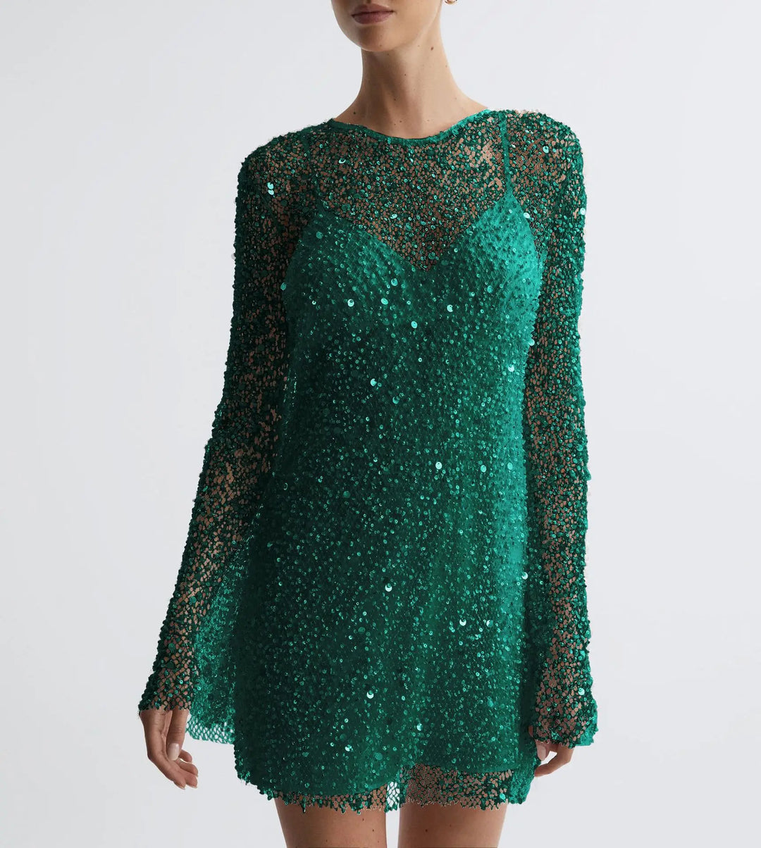 Clara Midnight Sequin Mini Dress
