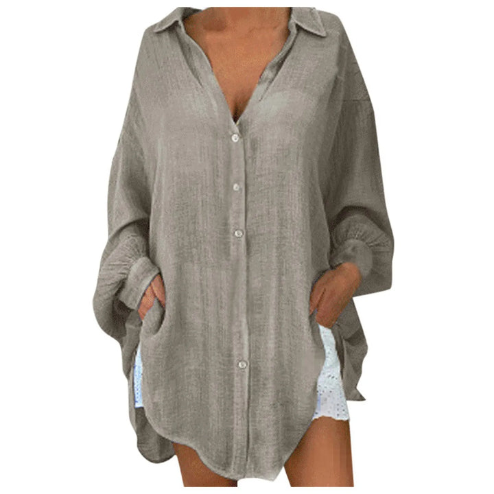 Brielle Button Front Tunic Blouse