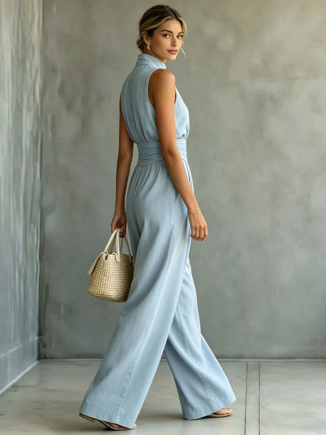 Angeline Sleeveless Wide Leg Jumpsuit