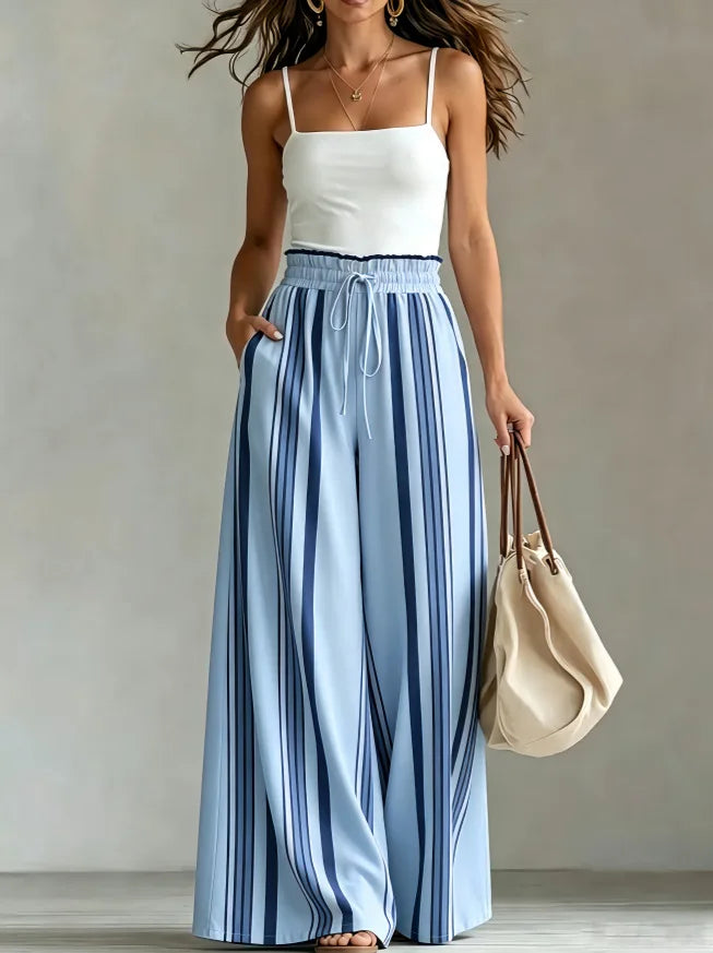 Faith Striped Palazzo Trouser