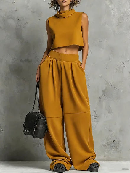 Avianna Crop Top & Trouser Set