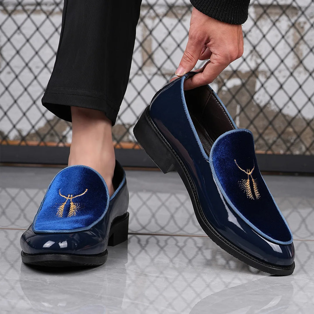 Cassian Metallic Embroidered Loafers