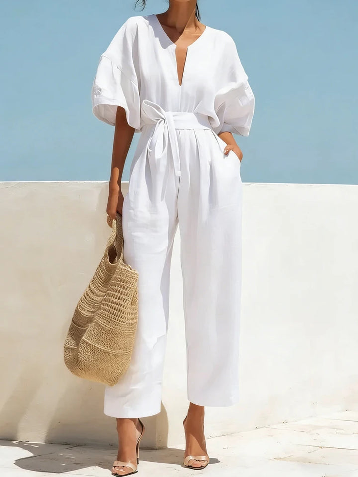 Zalira Summer Linen Jumpsuit