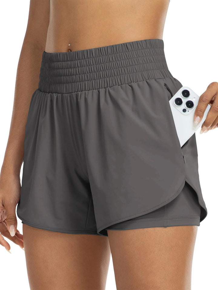 Andrea High-Waisted Track Shorts