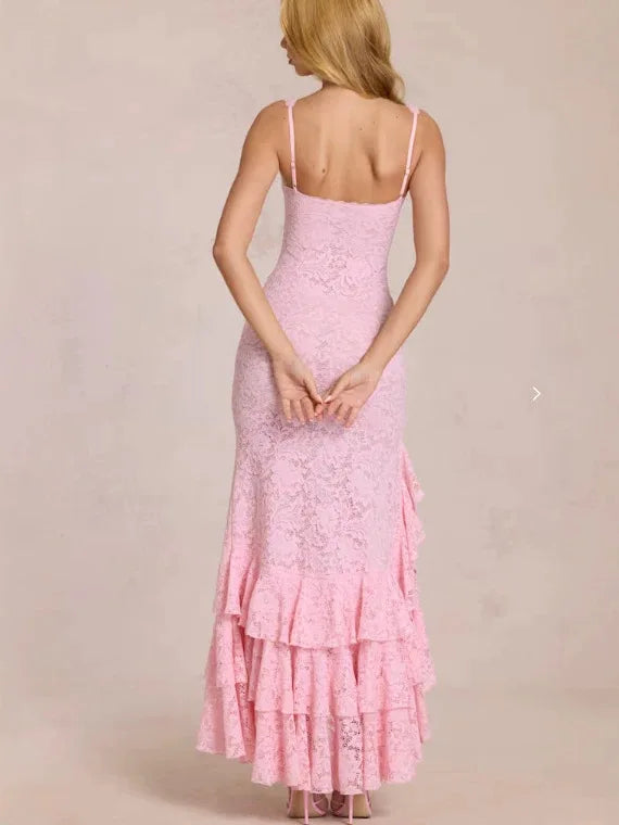 Vivian Elegant Ruffle Maxi Dress