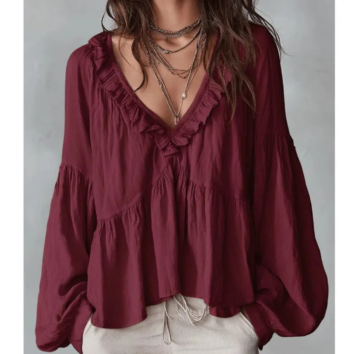 Elara Ruffle Blouse