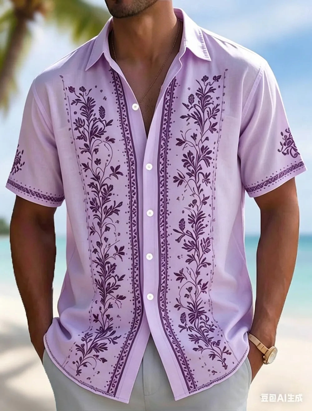 Declan Embroidered Vacation Shirt