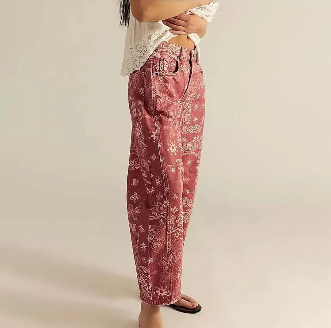 Lorelei Printed Wide Leg Jeans