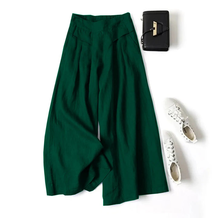 Adeline Cotton Linen Wide Leg Pants