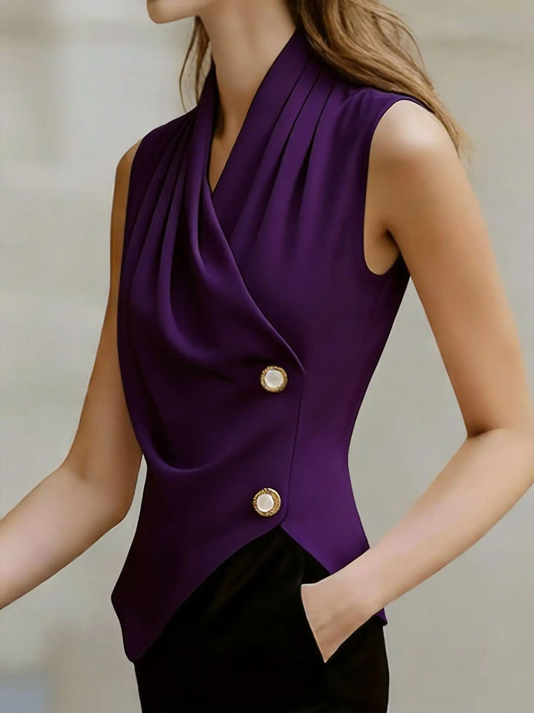 Valeria Draped Neck Blouse