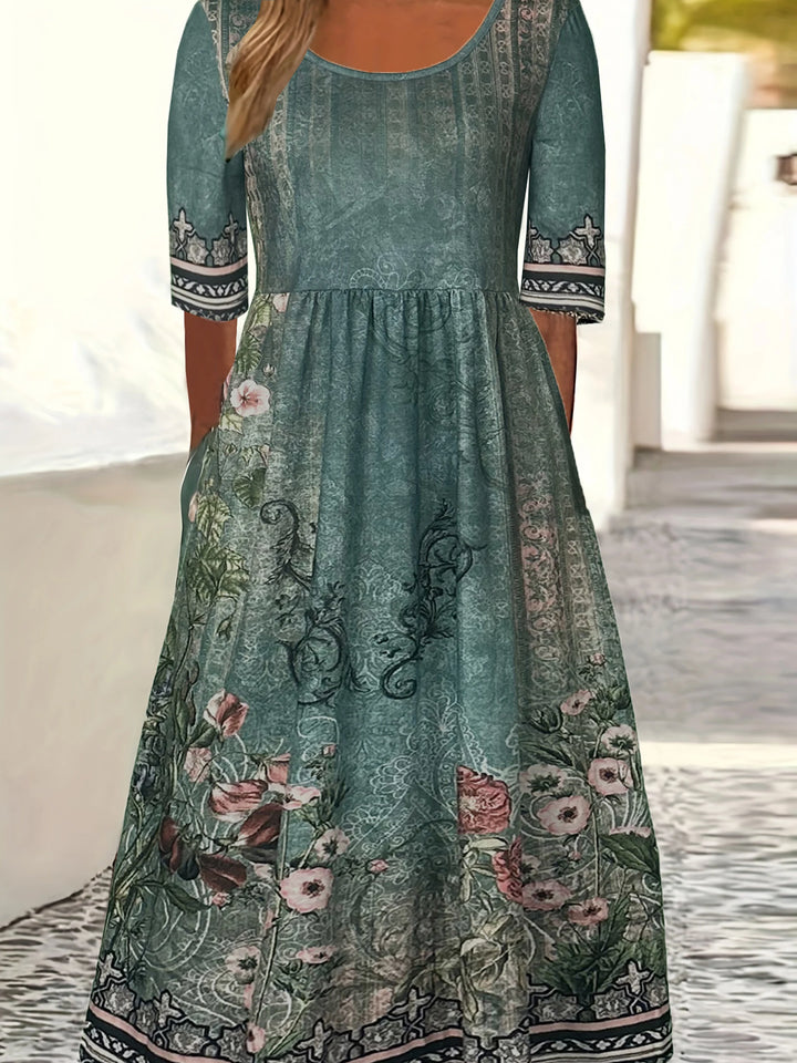 Danica Bohemian Floral Printed Maxi Dress