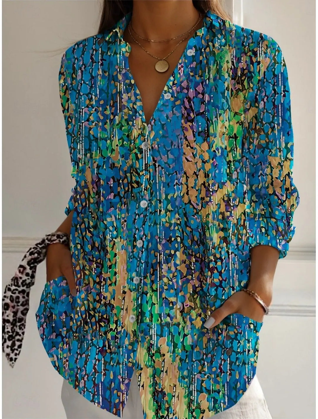 Brianna Floral Button Front Blouse