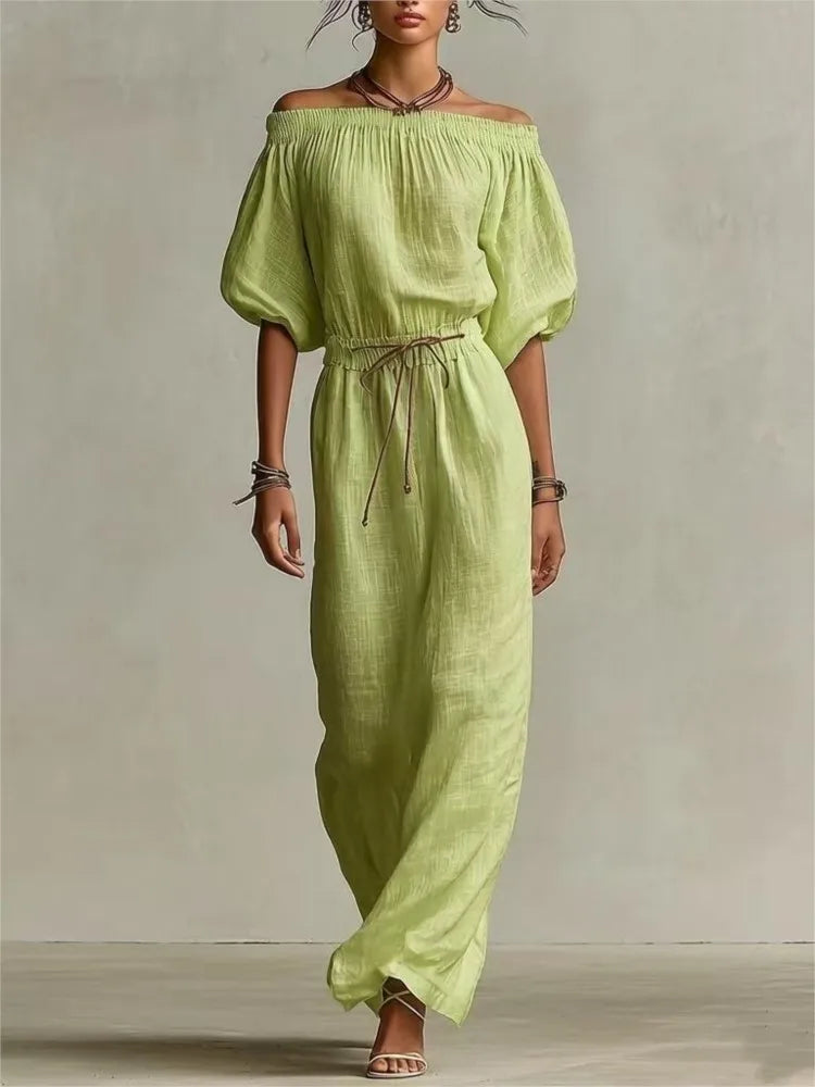 Lennox Off Shoulder Maxi Dress