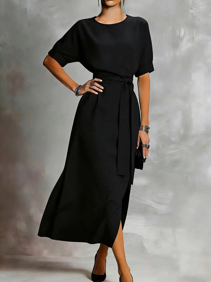 Laurel Casual Front Tie Everyday Midi Dress