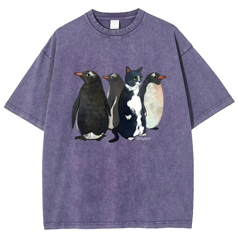 Parker Washed Graphic Penguin Tee