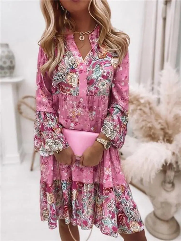 Dakota Boho Floral Mini Dress