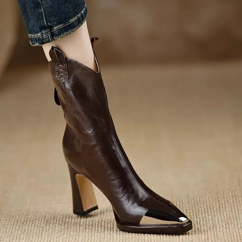 Elora Leather Ankle Boots