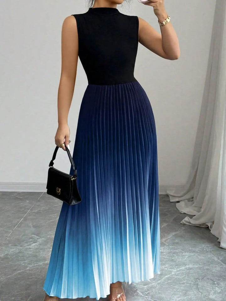 Avery Pleated Maxi Wedding Guest Dress