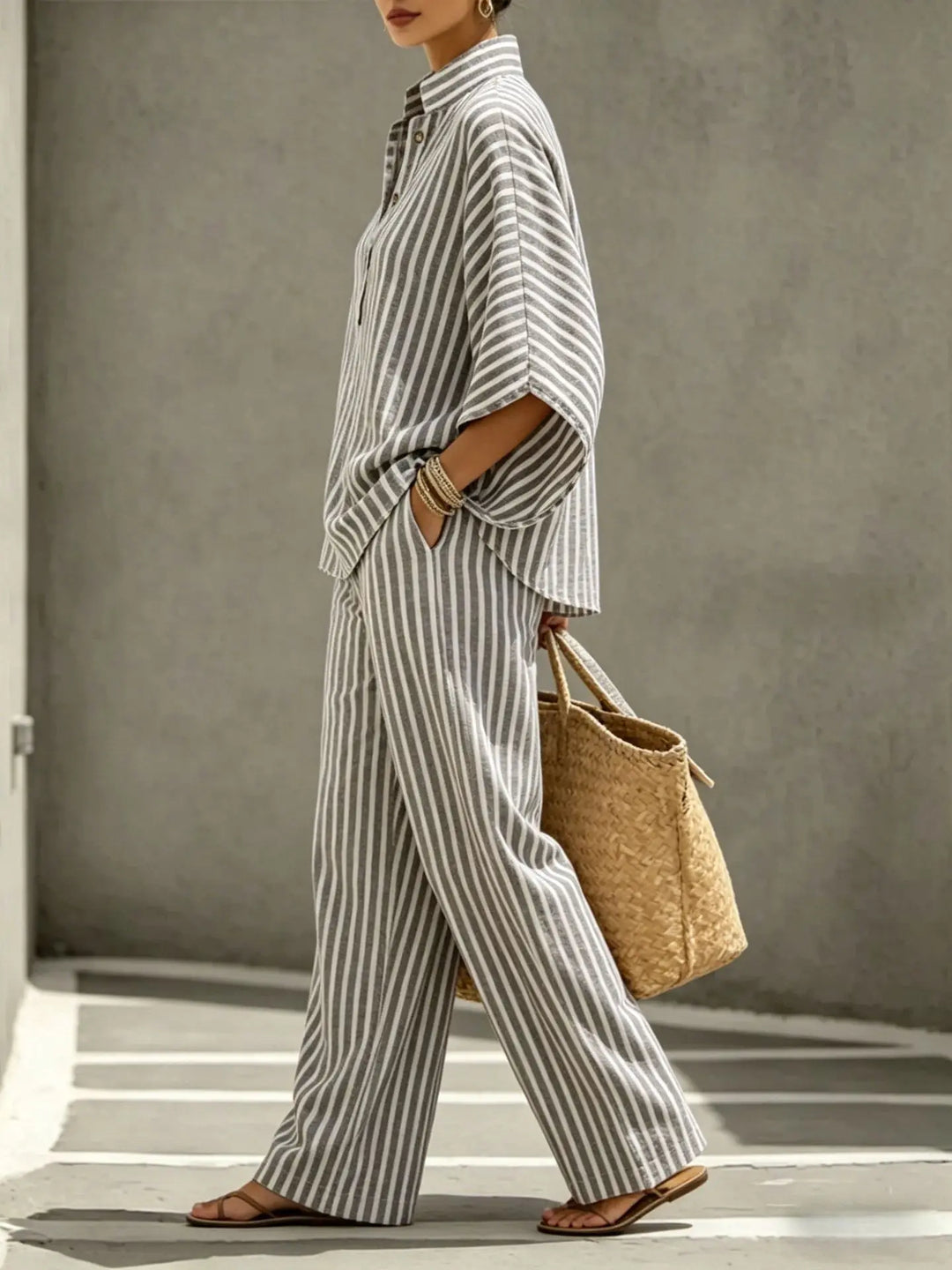 Ainsley Striped Two-Piece Set
