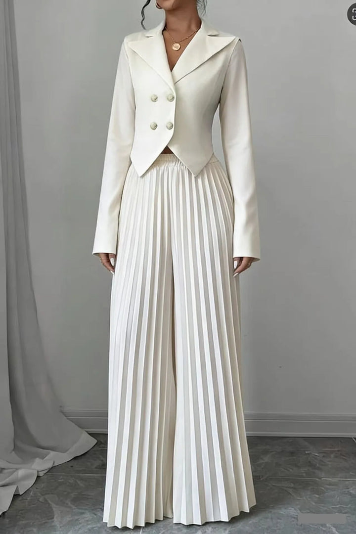 Marlena Pleated Wide Leg Set