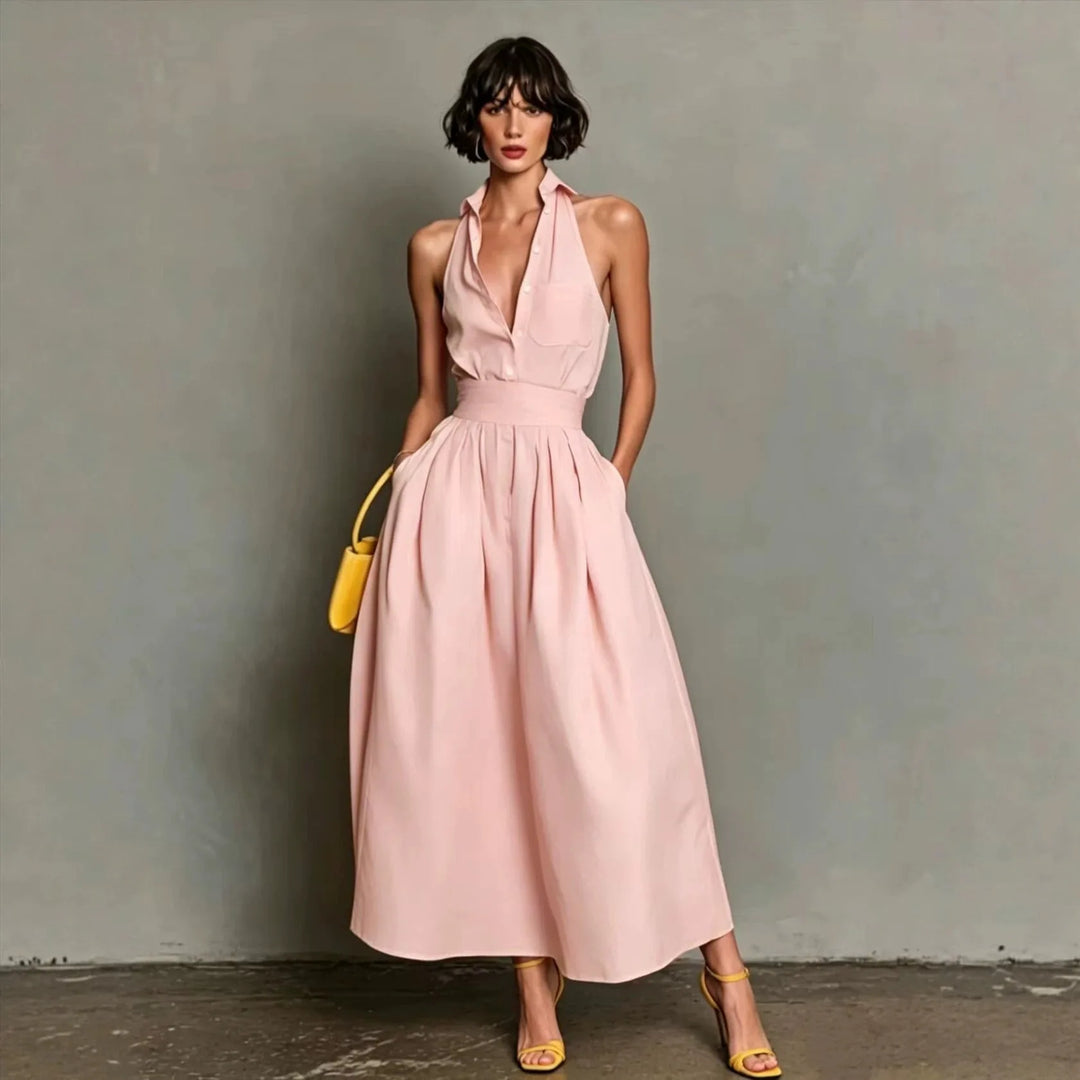 Cassidy Collar Shirt Midi Dress