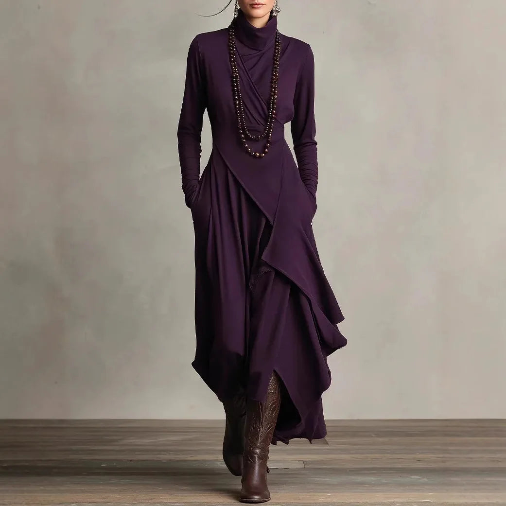 Celeste Draped Crossover Maxi Dress