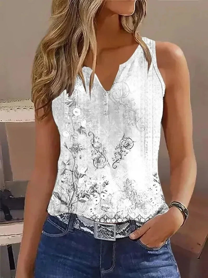 Kinsley Casual Floral Tank Top