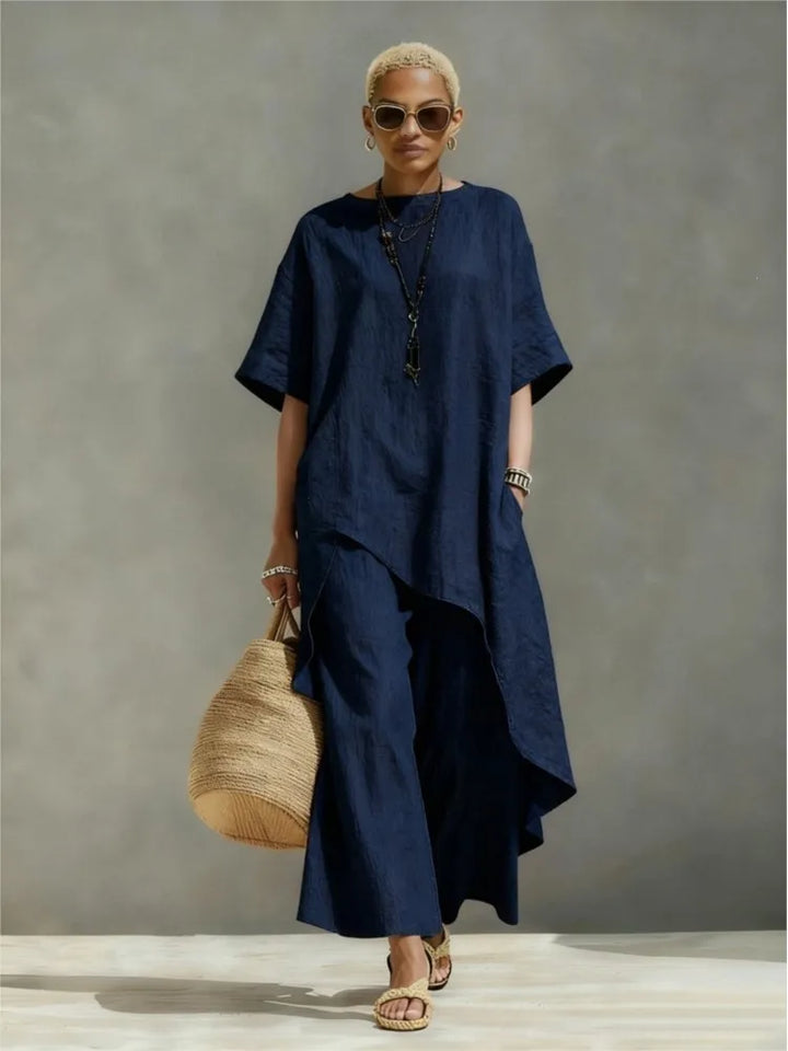 Marlowe Relaxed Fit Asymmetrical Top Set