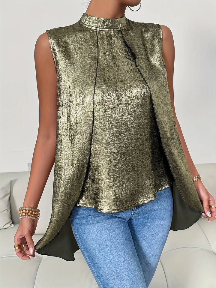 Celestine Metallic Sleeveless Blouse
