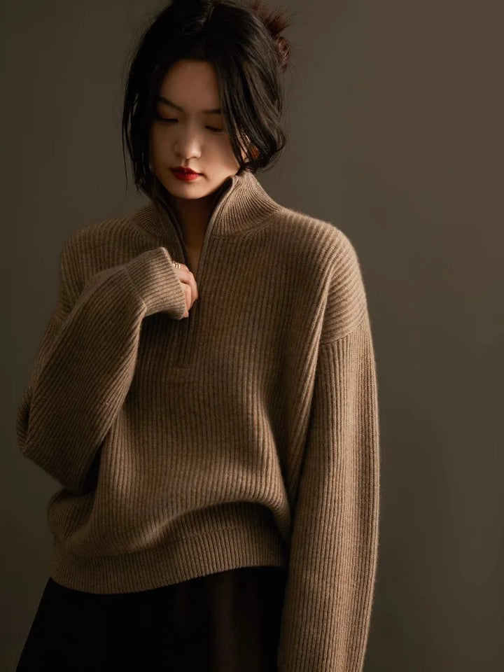 Camille Half-Zip Cashmere Sweater