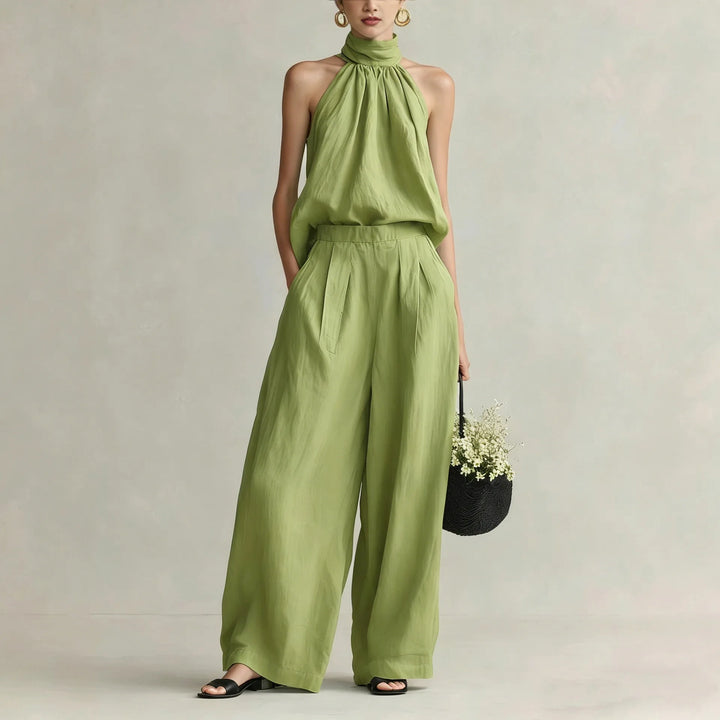 Camie Halter Neck Relaxed Matching Set