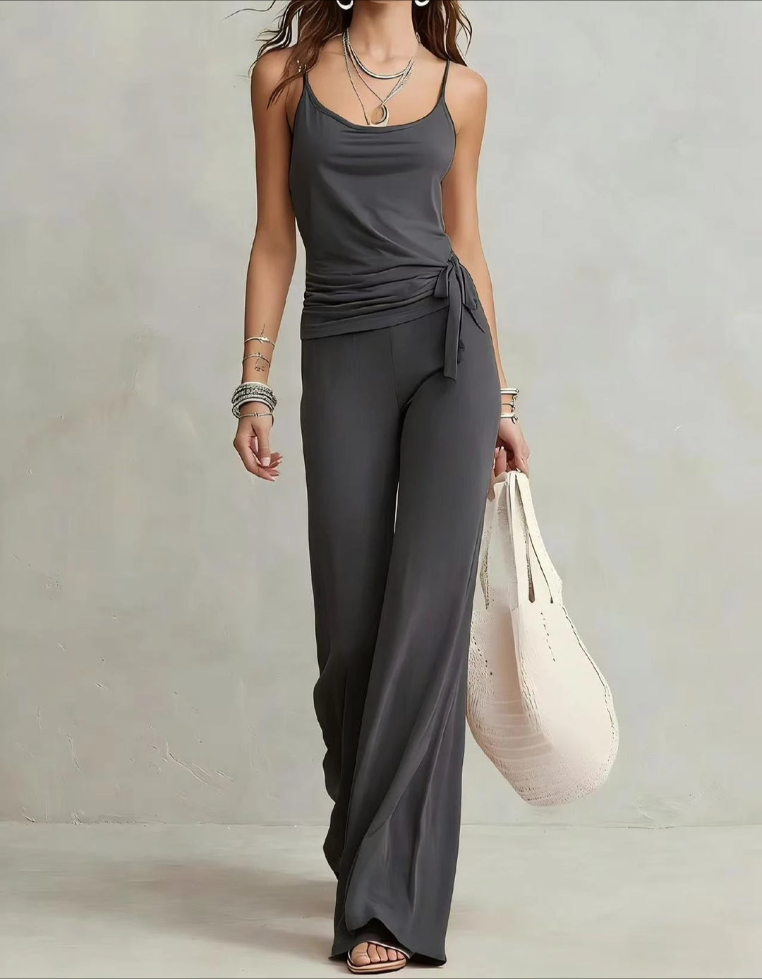 Trisha Tank Top And Wide Leg Pants Set