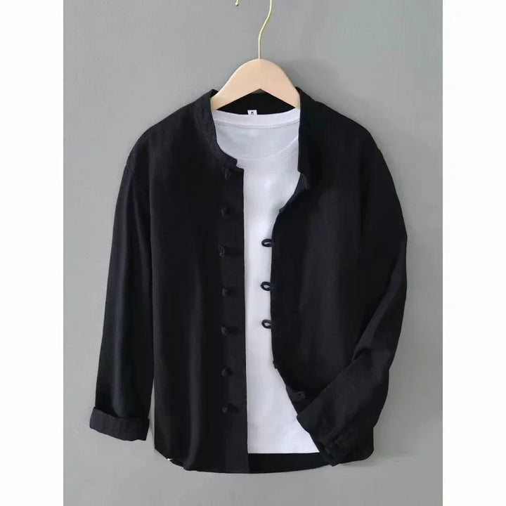 Ashton Henley Long Sleeve Linen Shirt
