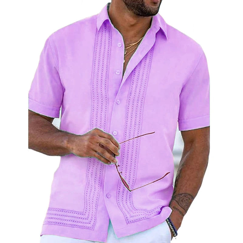 Nathan Embroidered Button Down Shirt